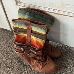 Mossimo Supply Co. Brown Multicolor Heeled Boots
